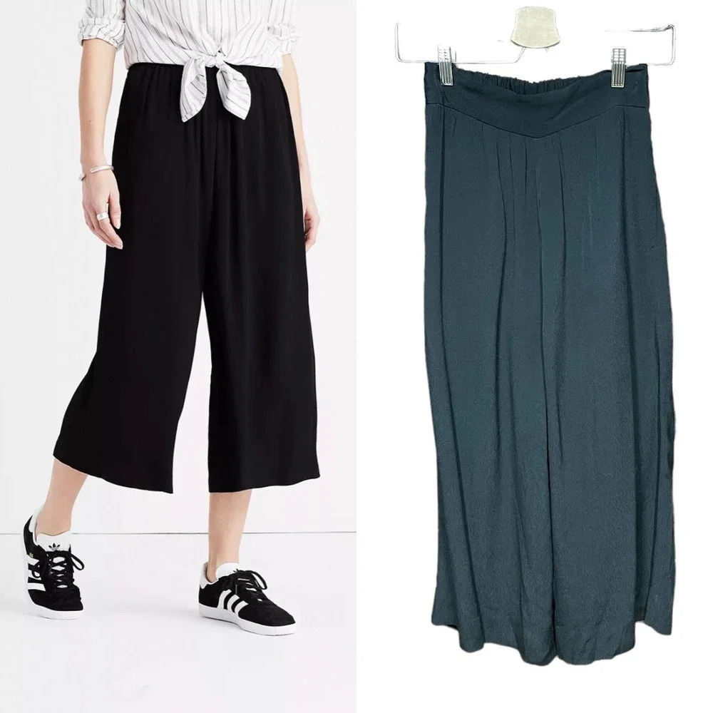 Madewell Huston Pull-On‎ Crop Pants in Black Size XS